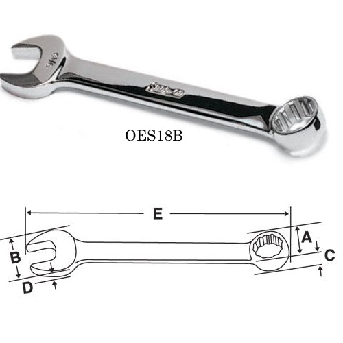 Snapon-Wrenches-Short Handle Combination Wrench, Inches